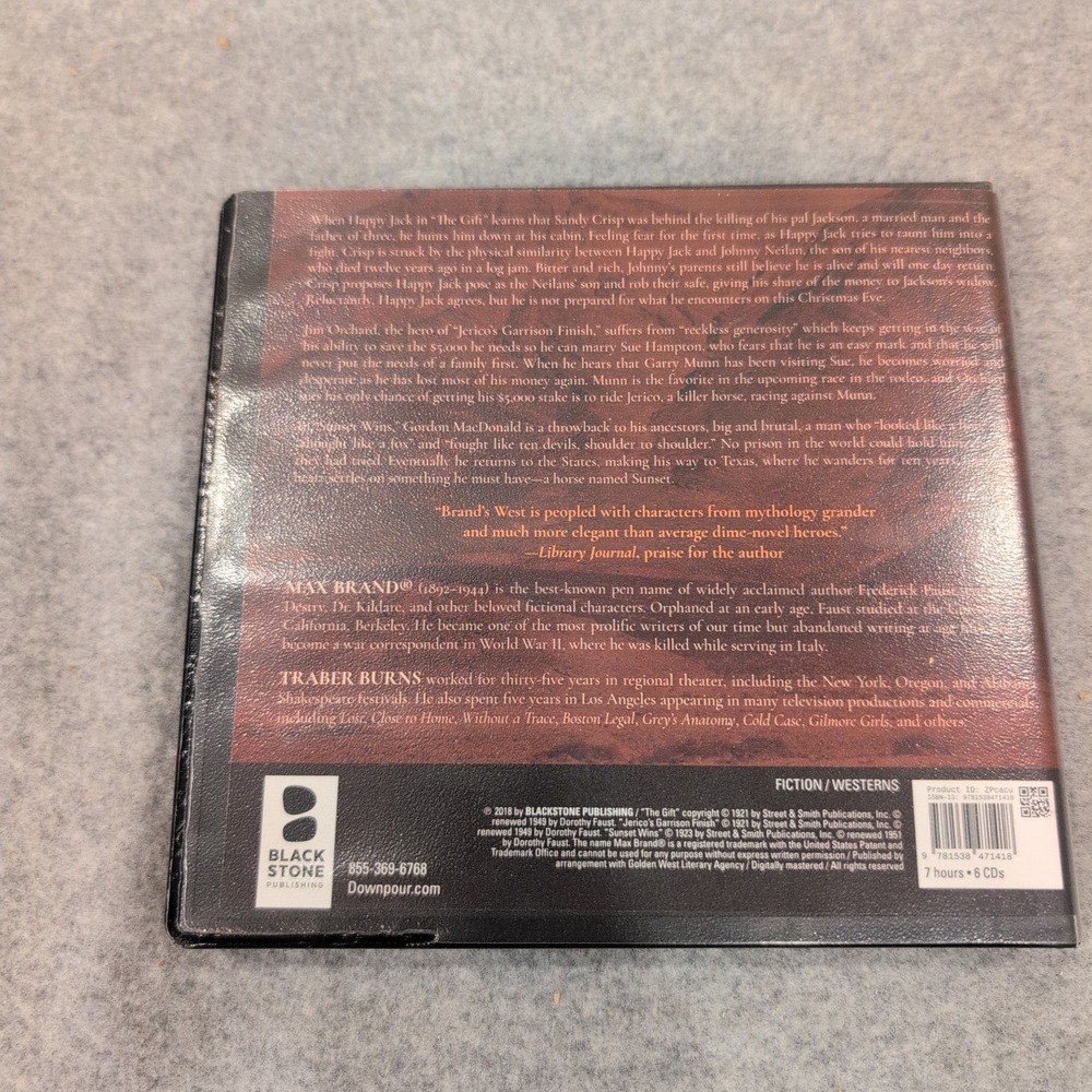 Max Brand Sunset Wins A Western Trio Audiobook 6 CD Set Traber Burns Unabridged - Picture 2 of 2